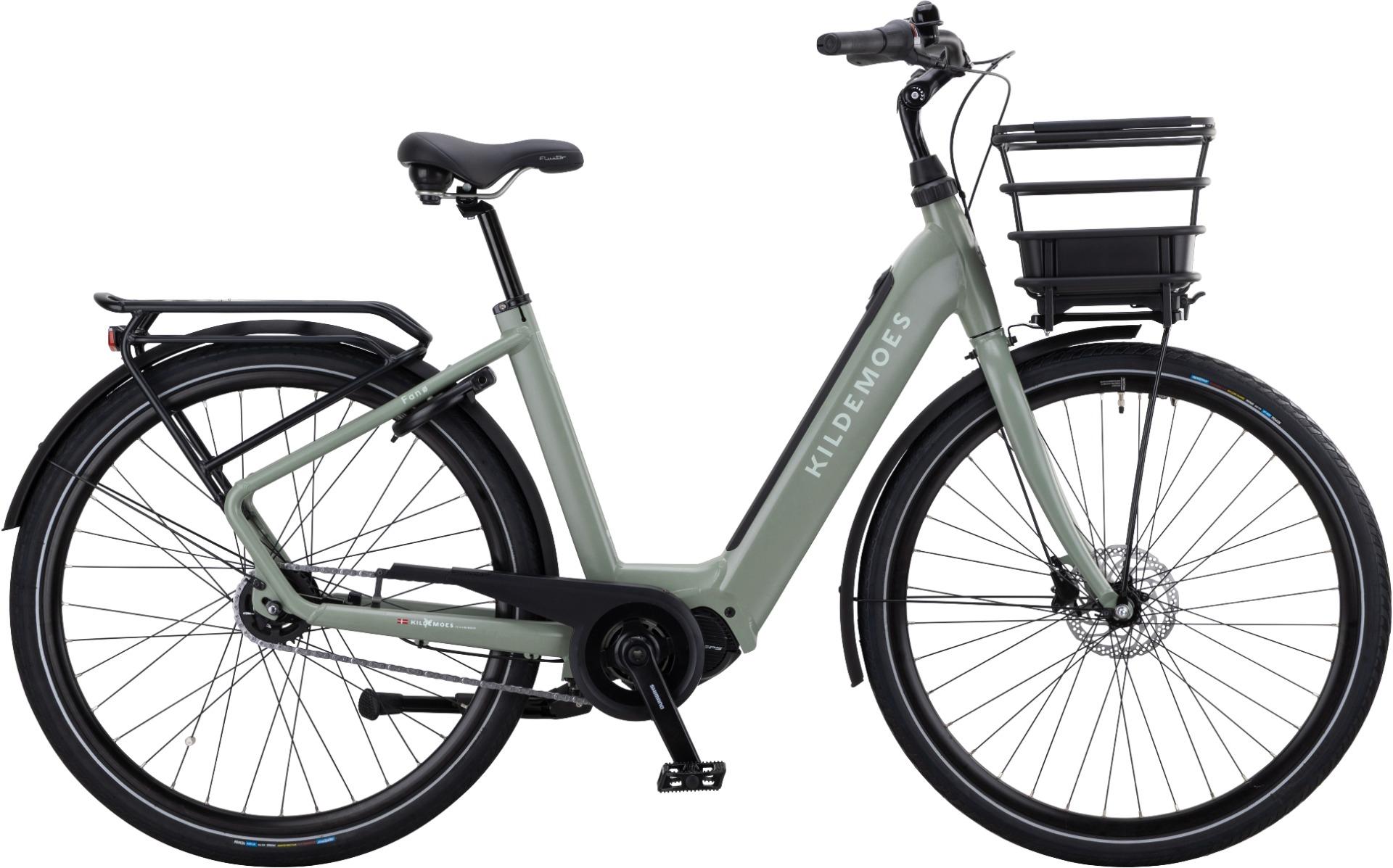 Kildemoes Fanø elcykel i grøn med Shimano Steps centermotor og stelstørrelse 51