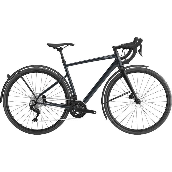 Cannondale Topstone EQ gravelbike i Tungsten Blue med skærme og bagagebærer monteret