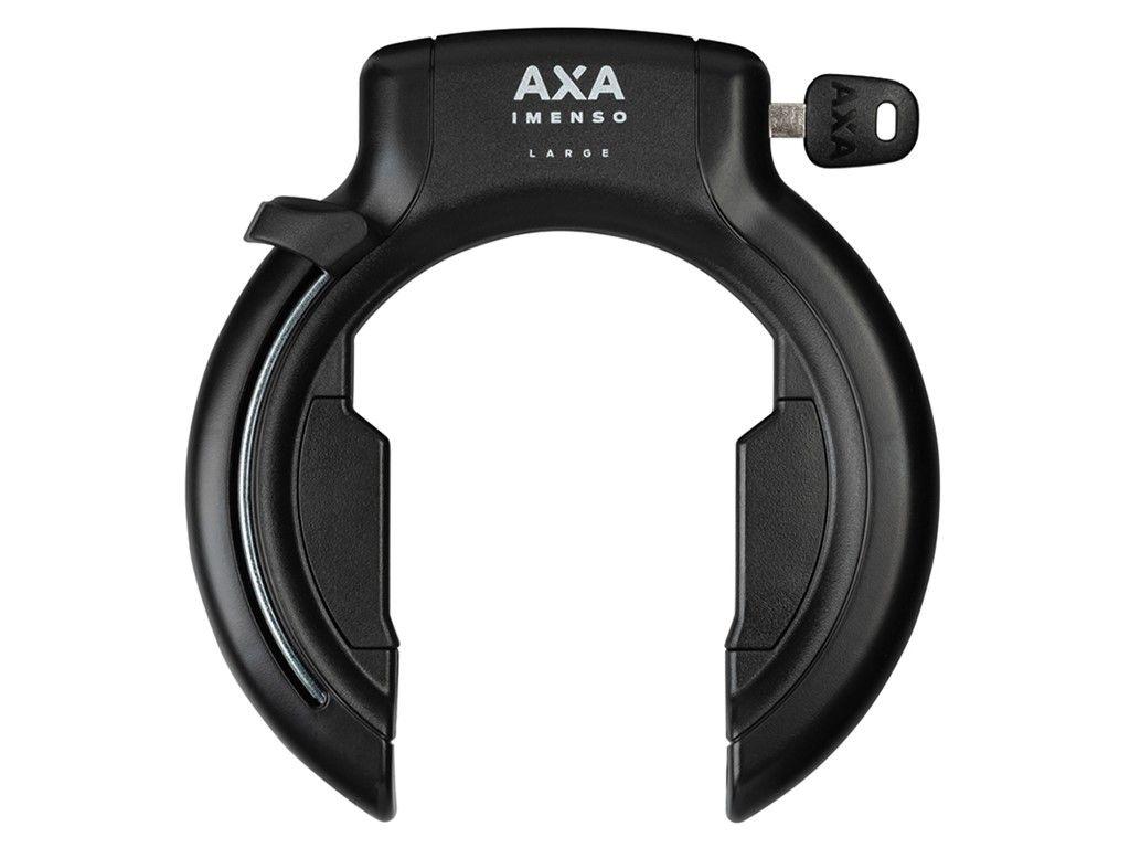 AXA Imenso Large ringlås monteret om baghjul på cykel