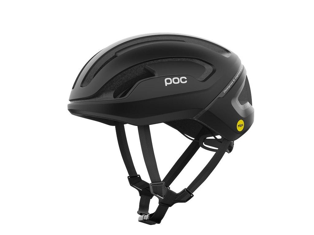 POC Omne Air MIPS cykelhjelm i sort set fra siden