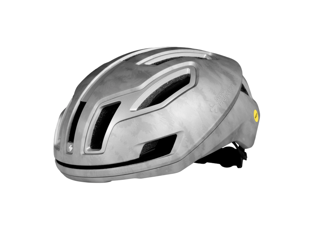 Sweet Protection Falconer 2Vi Mips cykelhjelm i Silver Smoke set fra siden