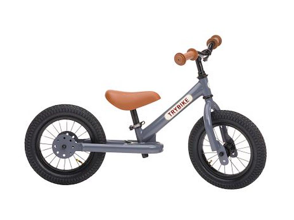 Trybike Balance løbecykel med to hjul i antracitgrå