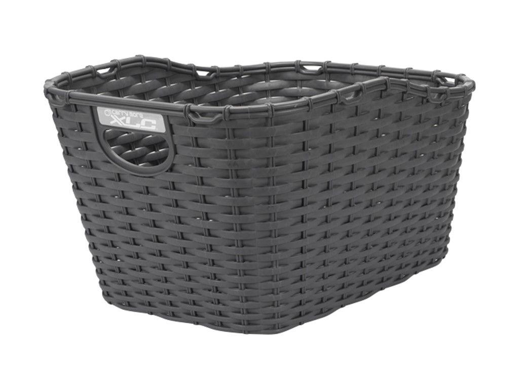 XLC BA-B07 sort plastkurv til bagagebærer med Carry More adapterplade