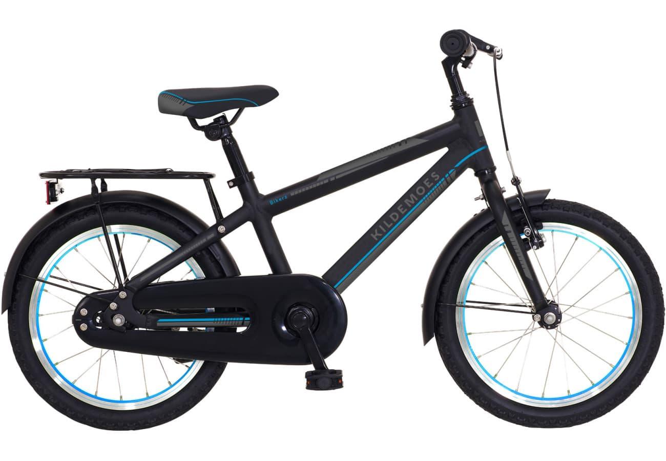 Kildemoes Bikerz 18 tommer børnecykel i sort og blå