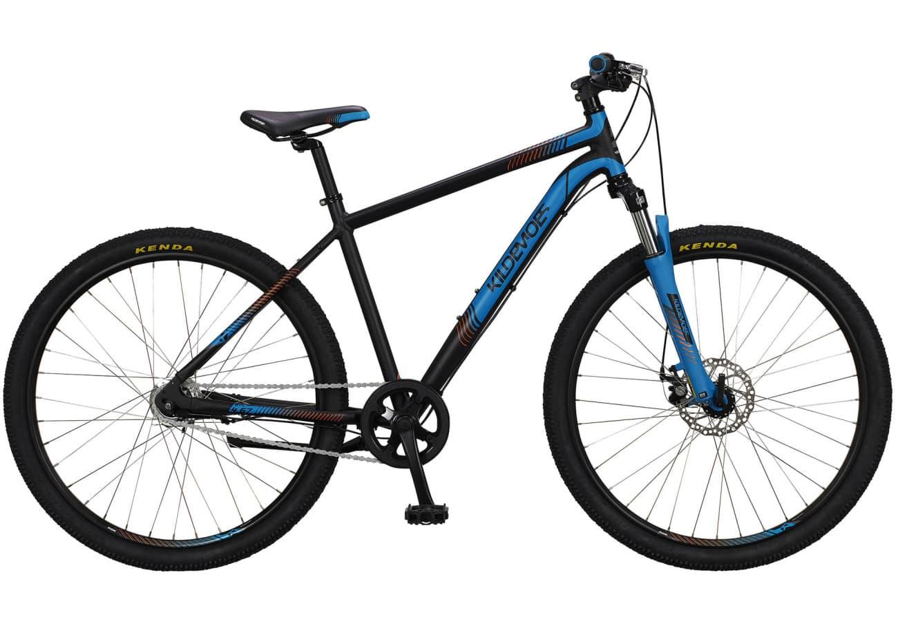 Kildemoes Intruder MTB 27,5 tommer i sort og blå med affjedret forgaffel