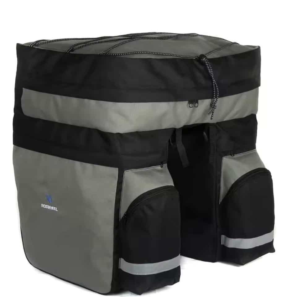 Sahoo dobbelt cykeltaske på 60 liter til bagagebærer i sort